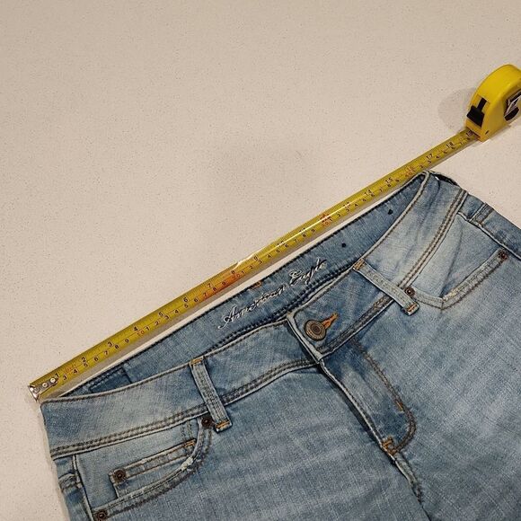 Lightwash American Eagle slim bootcut jeans size 10L - Picture 8 of 13